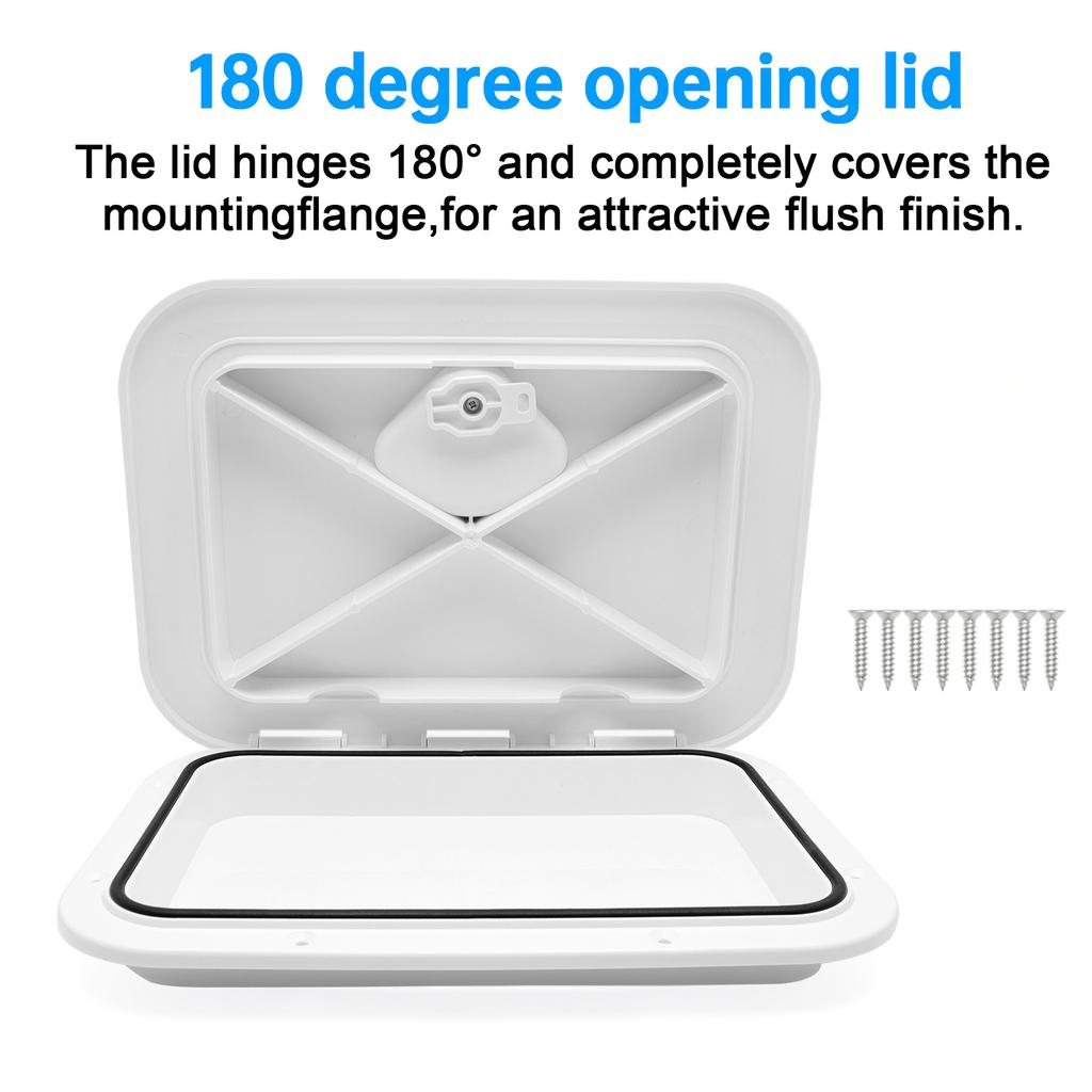 270x375mm Marine Deck Access Hatch Cover ABS Waterproof Push Out Opening Portlight For Boat Yacht RV 11 Inch Inspection Cover