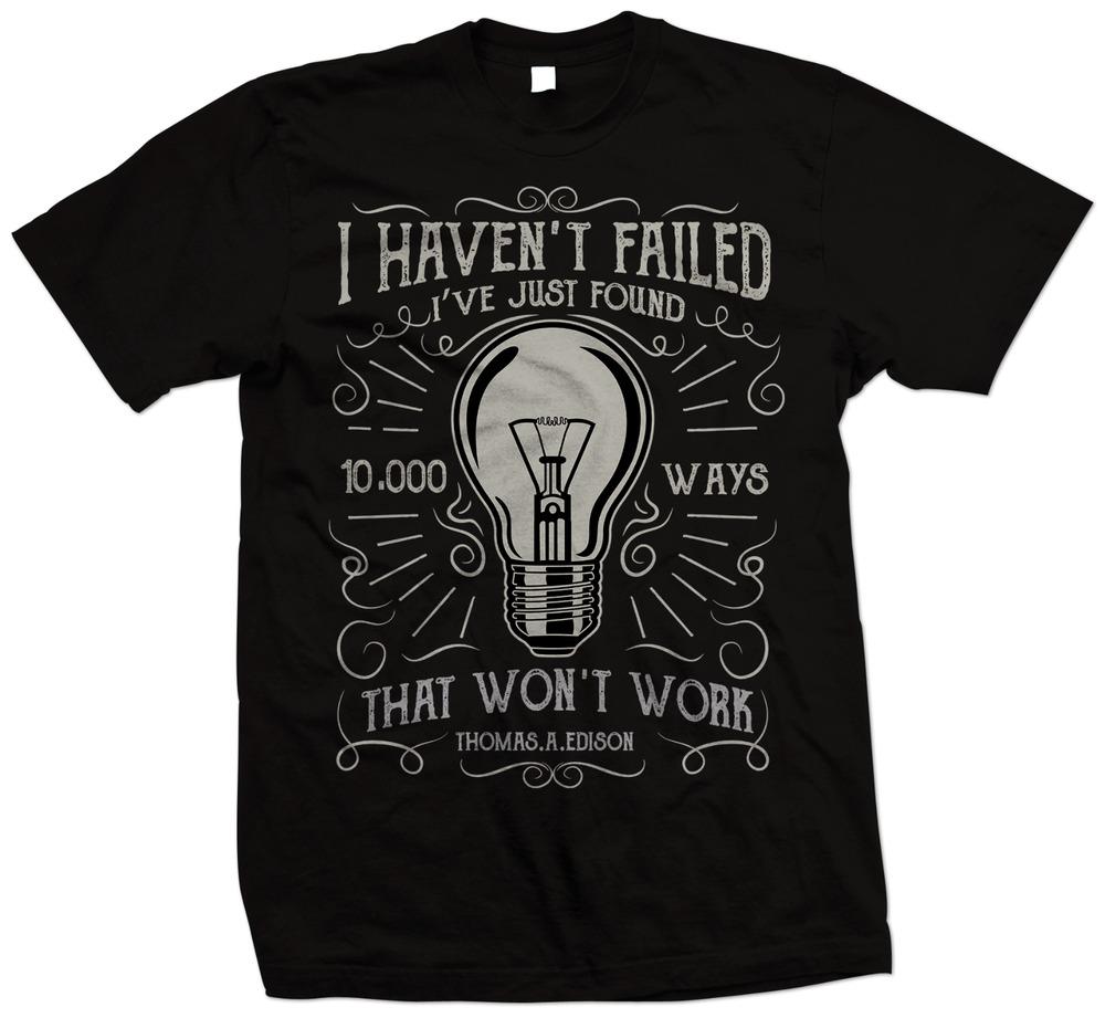 

Футболка унисекс Thomas Edison Frase Motivante Scienza Geek Inventore Ingegneria