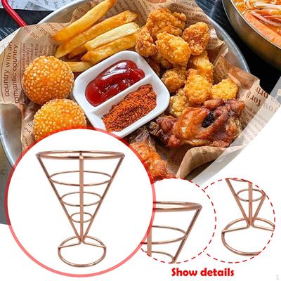 Patates Kızartması Standı Tavuk ve Tutucu Demir Sanatı Atıştırmalık Sepeti Mutfak İçin Kızartma
