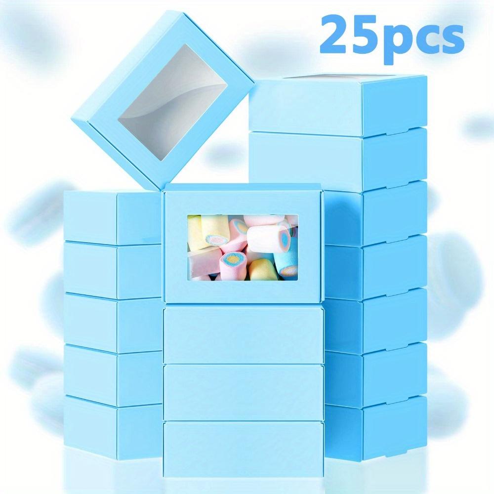 

25 шт. синих коробок для сладостей с прозрачным окном из крафт-бумаги, мини-подарочная коробка, прямоугольные коробки для мыла для самодельных подарков, упаковочная коробка на Новый год, Рамадан, свадьба 25pcs blue