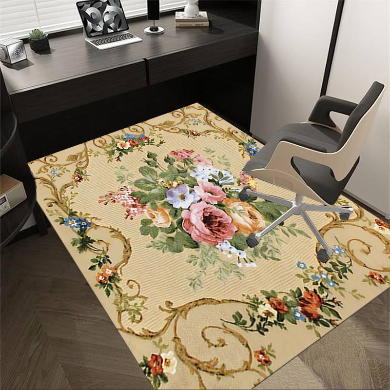 

1PC Floral Pattern Extra Large Non Slip Floor carpet, Office, family, bedroom, Studio Large Area Rug Indoor Rugs 60cm by 90cm