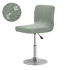 Solid Color Leaf Jacquard Bar Chair Cover Non-slip Short Back Bar Stool Seat Covers Slipcover Dining Chair Case Stolebetræk 1PC