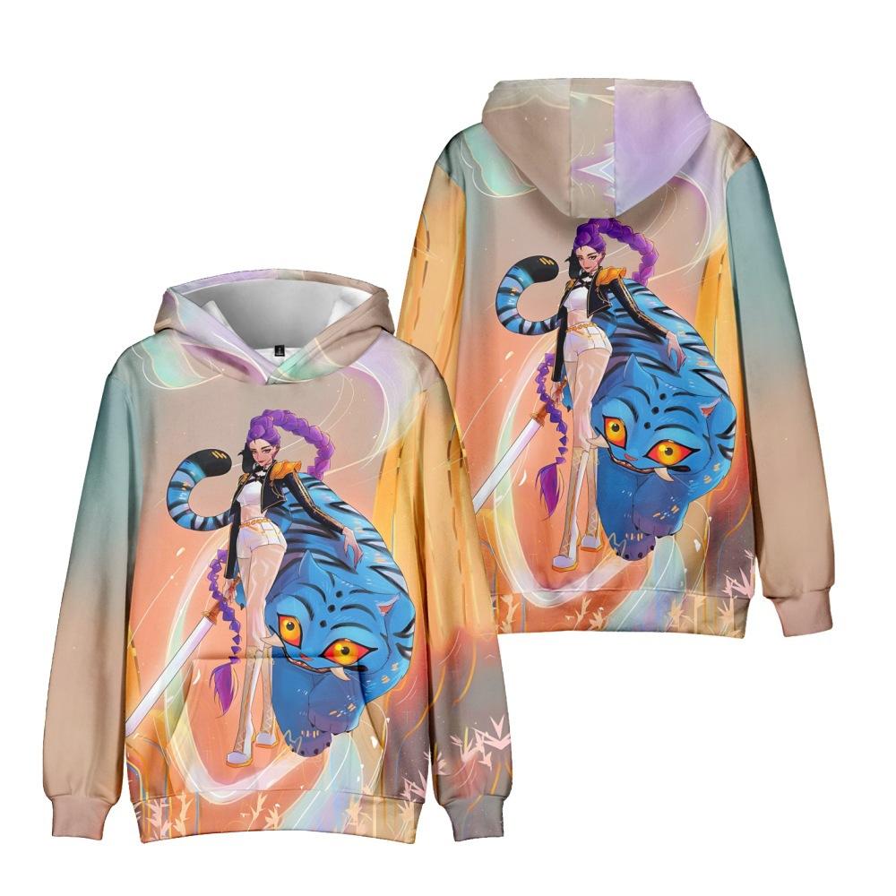 20 Kolorów KPop Łowcy Demonów Anime Bluzy Męskie i Damskie Hip-hop Sportowy Pulower Bluza