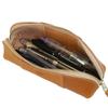 Porco Rosso Leather Pen Pencil Pencil Genuine Leather Made in Large Brand Triangle Case, Case, Case, (Tochigi Leather), Japan, Capacity, Name, Shape,