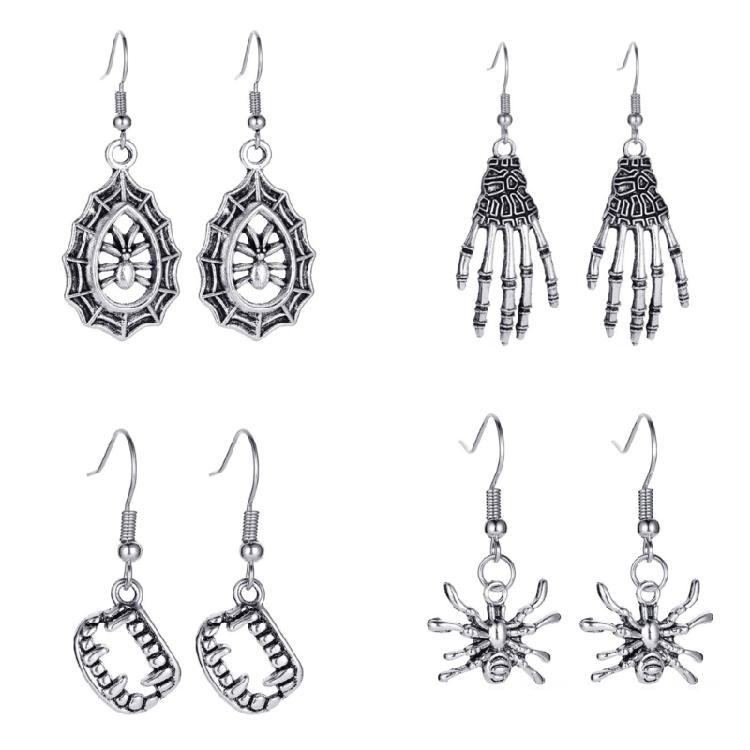 Ghost Skull Halloween Costume Accessories Hip Hop Ear Piercing Jewelry for Women