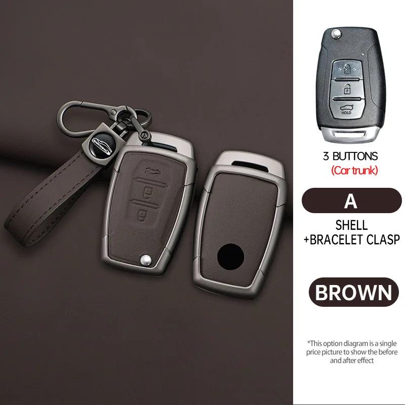 Custodia Cover Guscio Portachiavi Auto Pieghevole in Lega alla Moda Per Ssangyong Kyron 2 Sanka Actyon Korando Tivoli Protezione Portachiavi Accessori