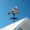 Metal Weather Vane Outdoor Wind Indicator Rustic Style Dog Wind Vane Rooftop Decoration for Shed Garden Yard Decor