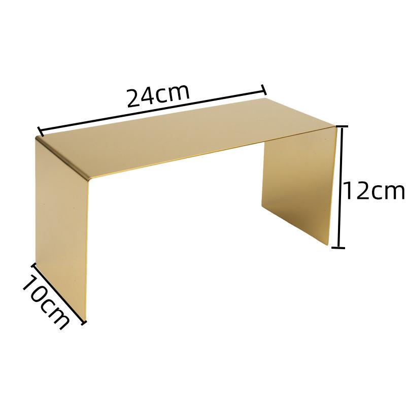 U Shape Stainless Steel Display Riser Stand, Shop Jewelry Bag Display Shelf For Dessert Cupcake Shoes Action Figure Display