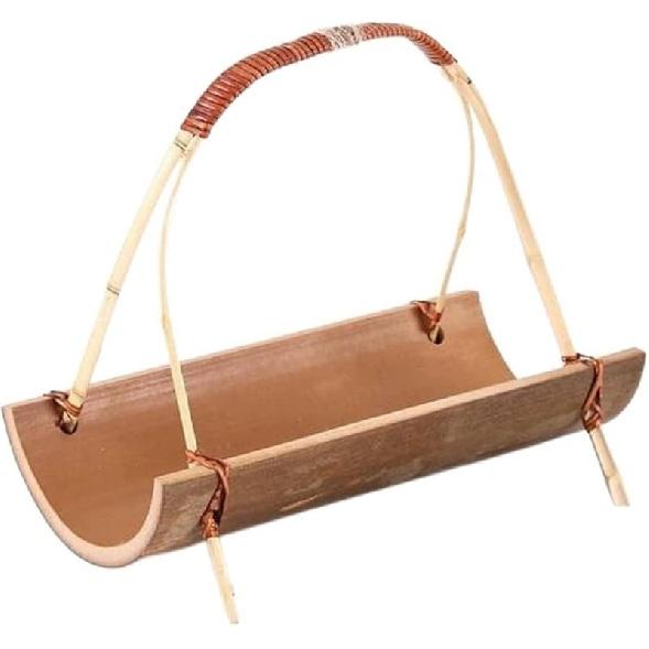 FARZI Portable Bamboo Cabas Gift Box Bamboo Portable Snack Basket Desktop Tea Box Dried Fruit Tray Storage Fruit Snack Basket