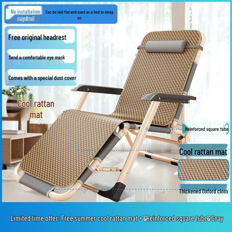 Folding Multi-functional Recliner Chair for Office, Beach, Home: Perfect for Nap and Lounge