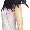 Feather Epaulette Shoulder Wrap Lace Choker Halloween Cosplay Costume Gothic Feather Harness Body Chain for Womens