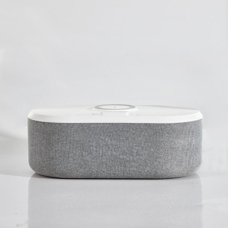 Wireless Charger Bluetooth Smart Speaker Alarm Clock Music Desk Lamp Bedside Night Light White Noise Sleep Instrument Speaker