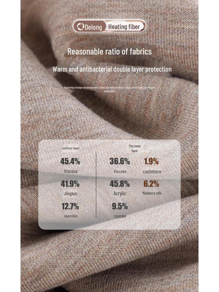 Women's Winter Velvet Silk Thermal Tops - Seamless, Thickened Cashmere for Autumn Warmth