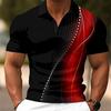 3D Printed Geometric Polka Dot Men's Casual Wear Summer Short Sleeved Color Contrasting Collar