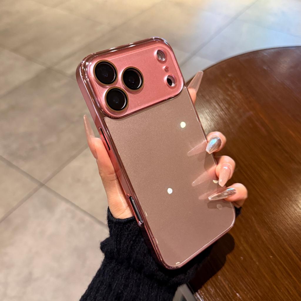 Luxury Tempered Glass Phone Case For iPhone 17 16 15 14 13 12 11 Pro Max Plus Crystal Lens Protection Plating Bumper Hard Cover
