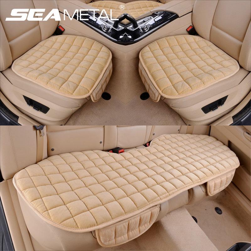 Seametal Auto Seat Covers Warm Seats Cushion Protector Plush Seat Case Autumn Winter Universal Fit For Sedan Hatchback Suv Seat Mats