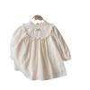 Spring And Autumn Girls' Dress Stylish Baby Dress Children'S Unique Lace Trim Hollow Princess Dress