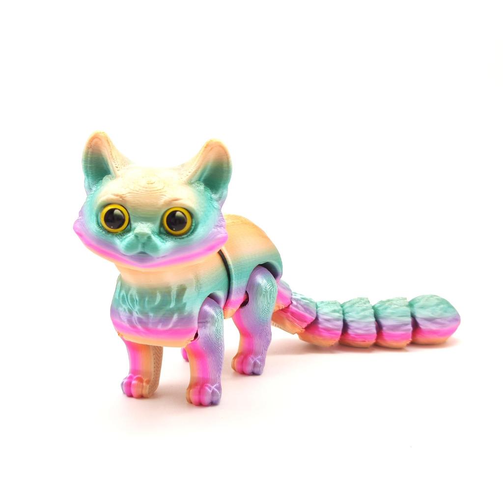 3D Printed Cute Kitten Desktop Ornament Model