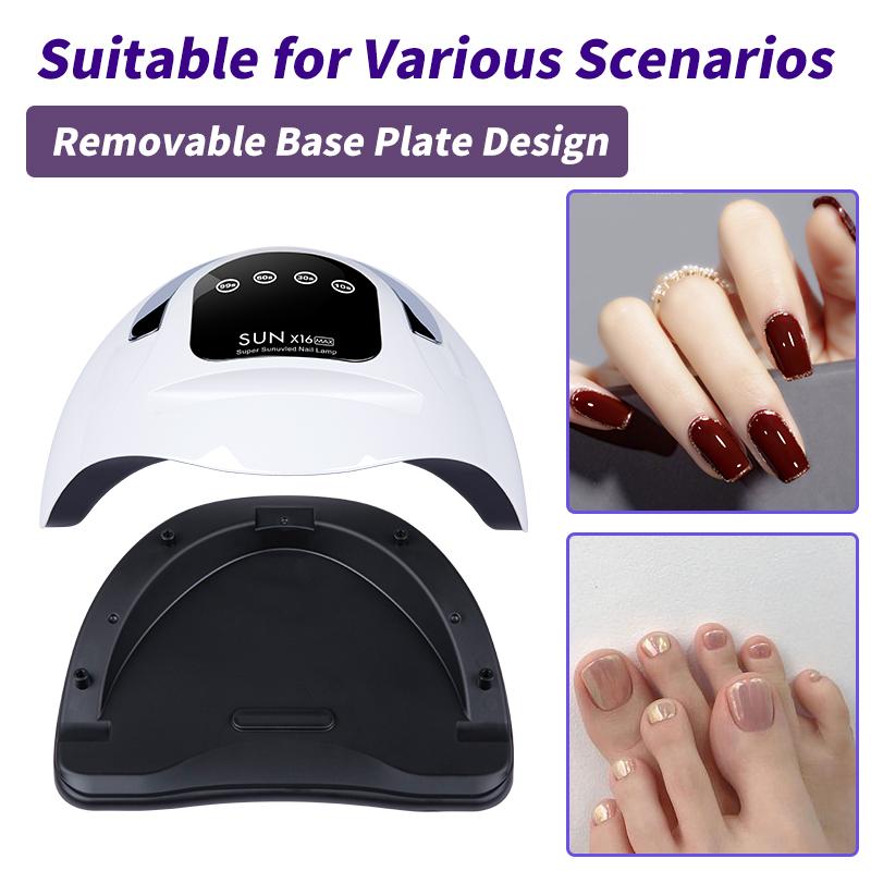 UV LED Nail Lamp for Manicure 72LEDs Gel Polish Drying Machine with Large LCD Touch Professional Smart Nail Dryer Tool