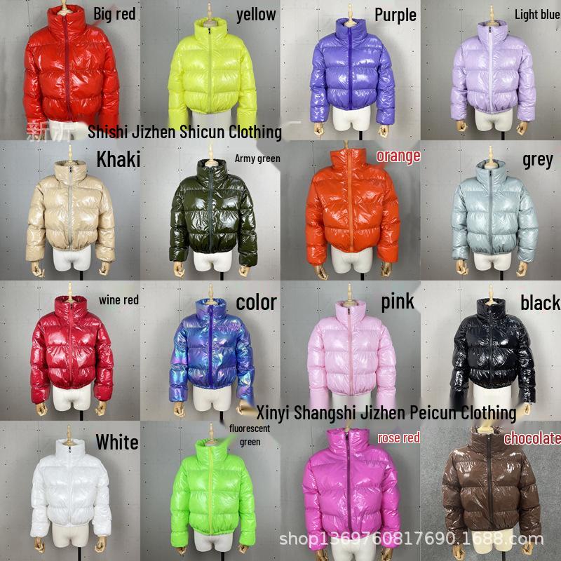 Women's European Size Padded Jacket with Zipper, Available In Various Colors, Same-Day Shipping Option.