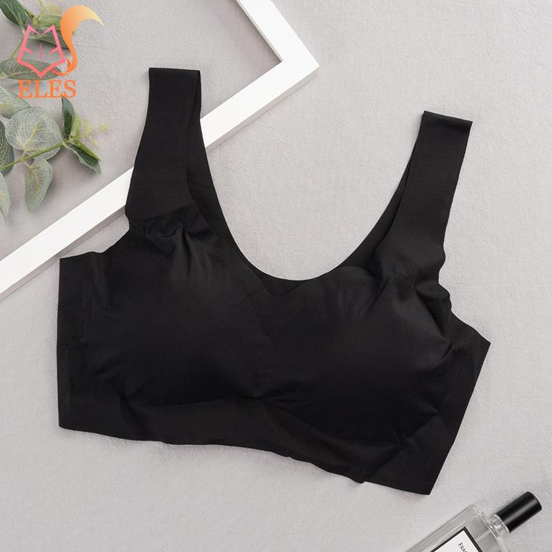 

Summer Ice Silk Seamless Underwear Bra Without Steel Ring Sleeping Bra Beautiful Back Sports Ice Silk Thin Bra M-2XL 2XL чёрный