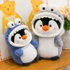 Transforming Shark Penguin Animal Plush Toy Kids Sleep Pillow Home Decor Gift