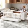 Dish Racks for Kitchen Counter Sink Space-Saving Dish Drainer Rack Basket Utensil Organizer for Cabinet Shelf Indoor RV Family