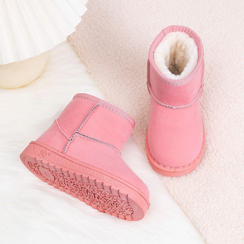 2025 Winter New Children's Snow Boots - Boys' & Girls' Warm Cotton Shoes with Extra Velvet