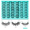 30 Pairs 6D Faux Mink Lashes Fluffy Soft Wispy Natural Eyelashes Extension Reusable Wholesale Female Makeup
