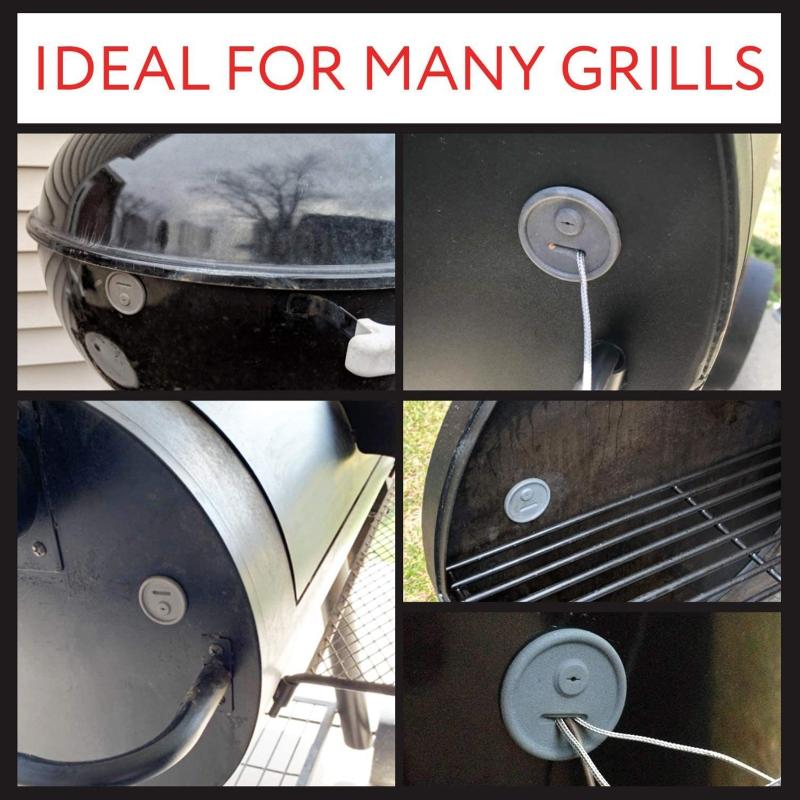 Sada 2 průchodek pro teploměry a sondy Náhradní díly pro grilovací teploměry pro grily, sporáky a další