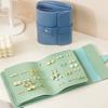 1 pièce Sac de rangement pour boucles d'oreilles en cuir PU multicouche Organisateur de rangement pour bijoux Type livre Sac de rangement pour boucles d'oreilles et bagues
