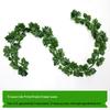 Rattan Air Conditioning Pipe Cover with Artificial Green Vines and Leaves