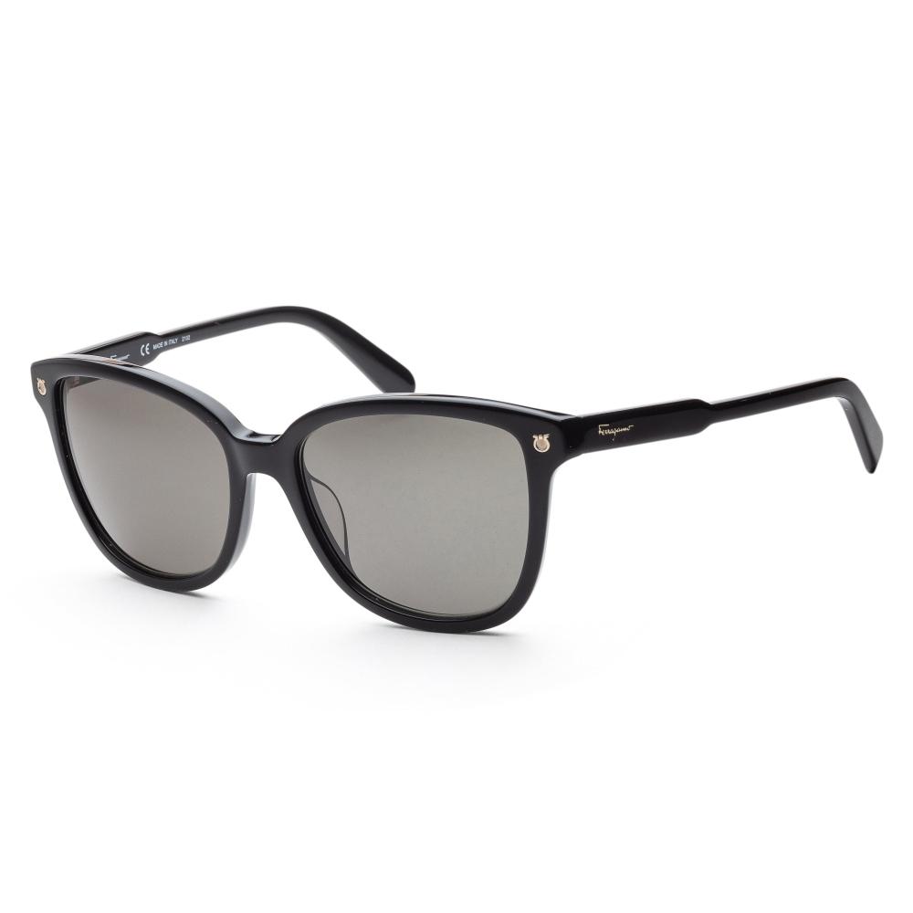

Salvatore Ferragamo Ferragamo Унисекс SF815S 001 Модные черные солнцезащитные очки 56 мм черные
