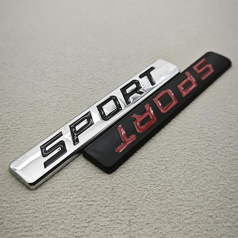 3D Metal Sport Logo Rear Trunk Emblem Badge Car Fender Sticker Decals For Toyota Honda Nissan VW Audi Sport Accessories