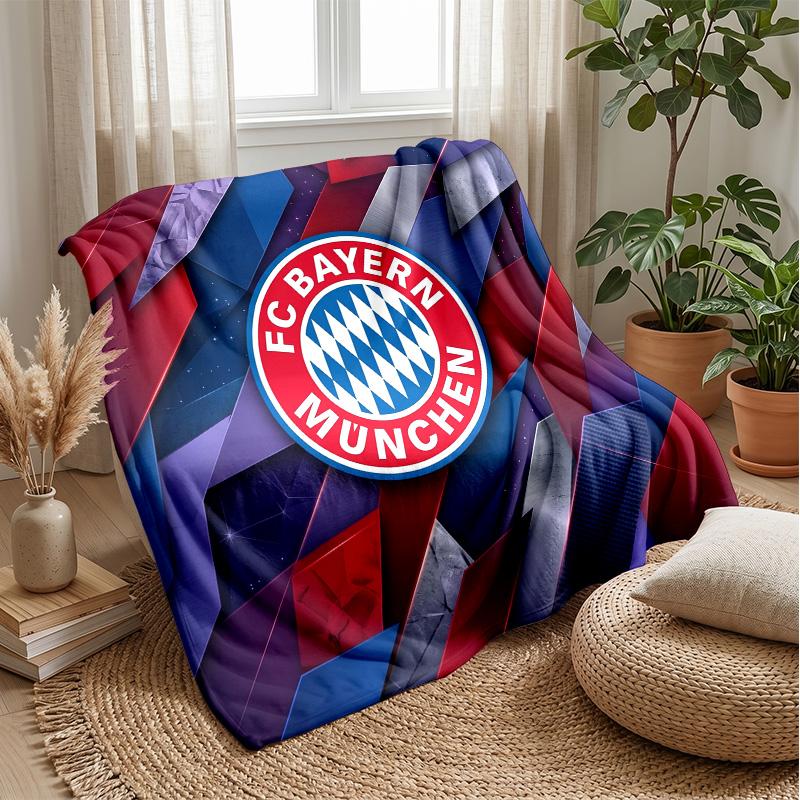 Bayern Munich Theme Blanket Soft Flannel Blanket Plush Throw Blanket Cozy Sofa Bed Blanket for Home Decor