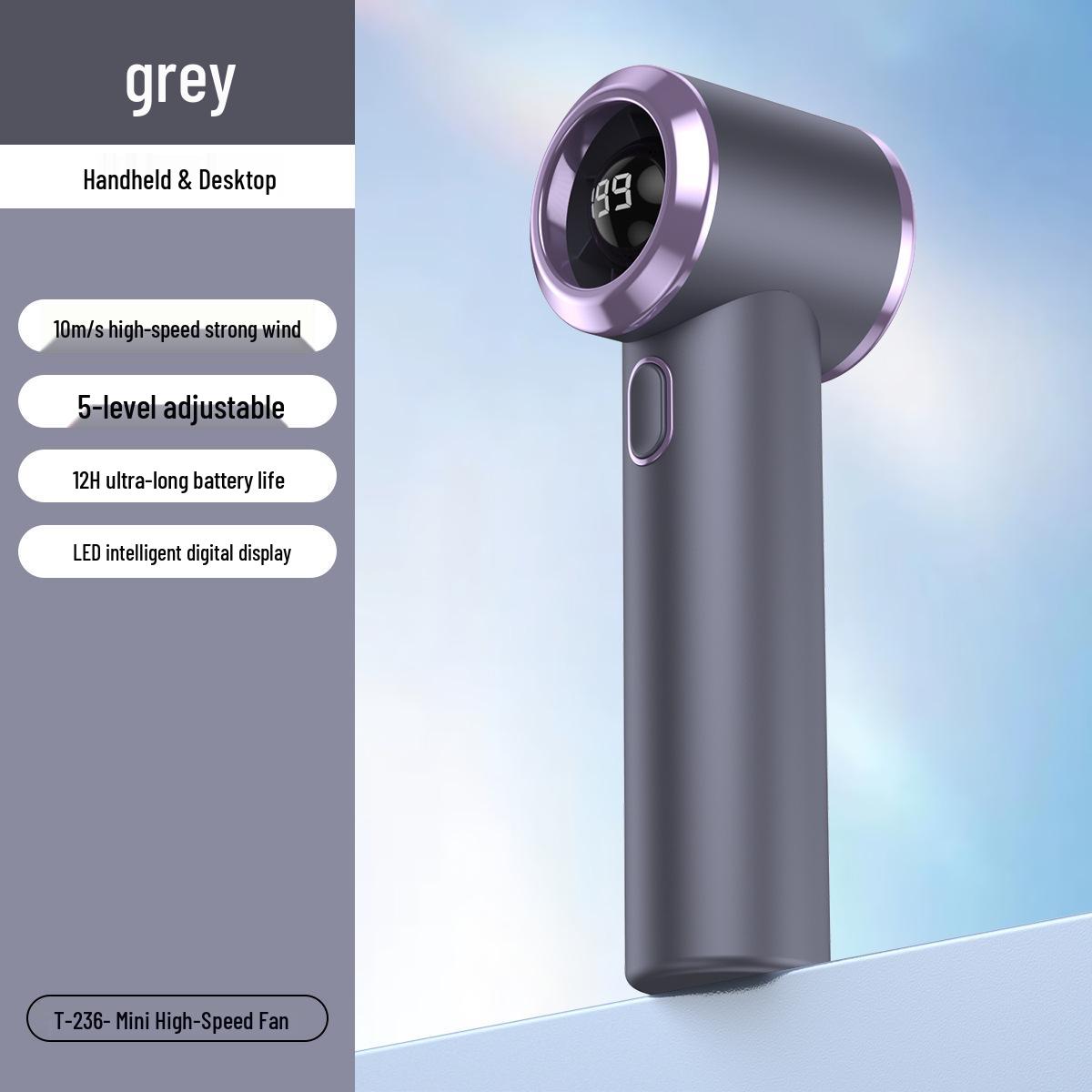 New T236 Handheld 199-speed High-speed USB Mini Digital Display Portable Turbo Fan
