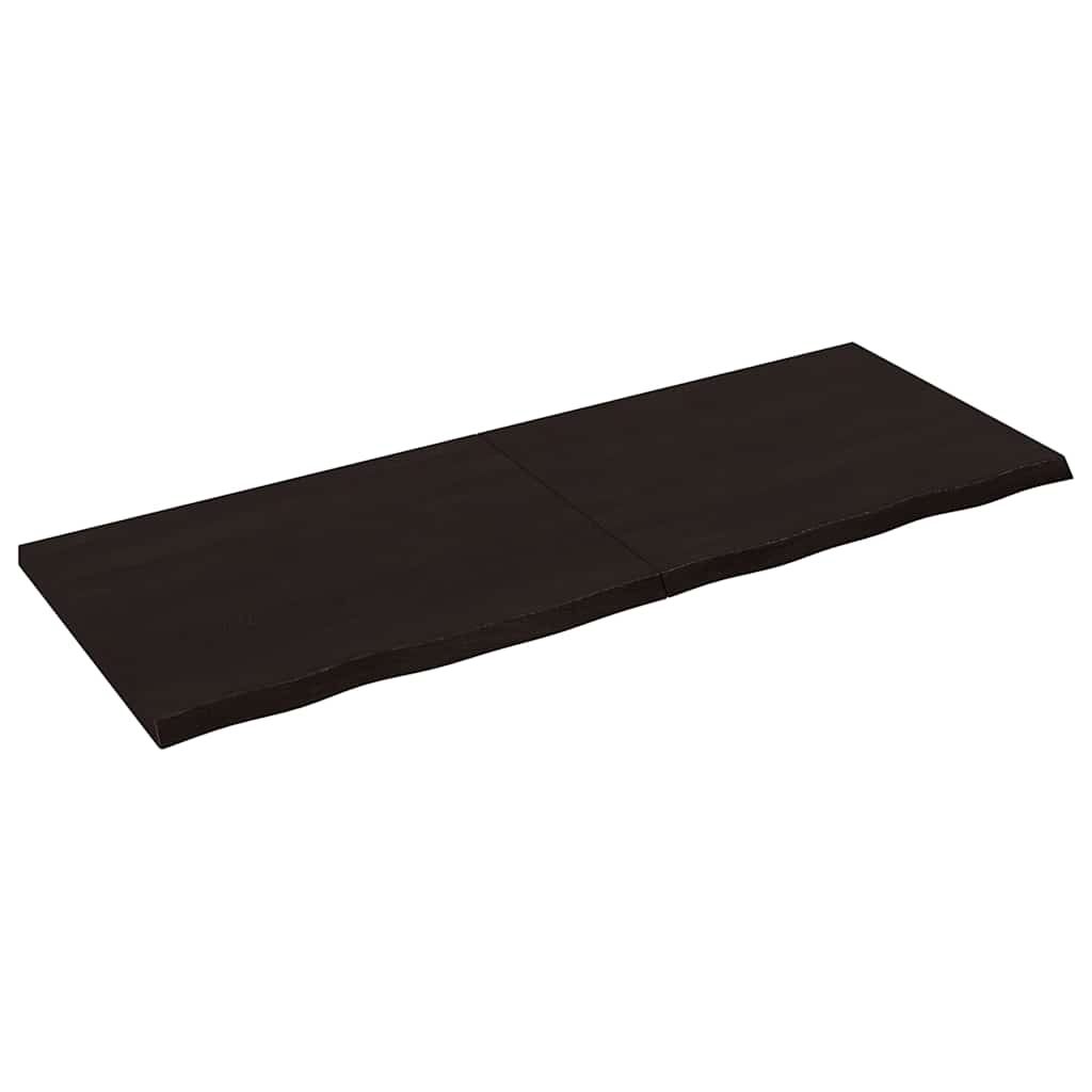 Vidaxl Blat Stołu, Ciemnobrązowy, 160X60X(2-4) Cm, Lite Drewno Dębowe