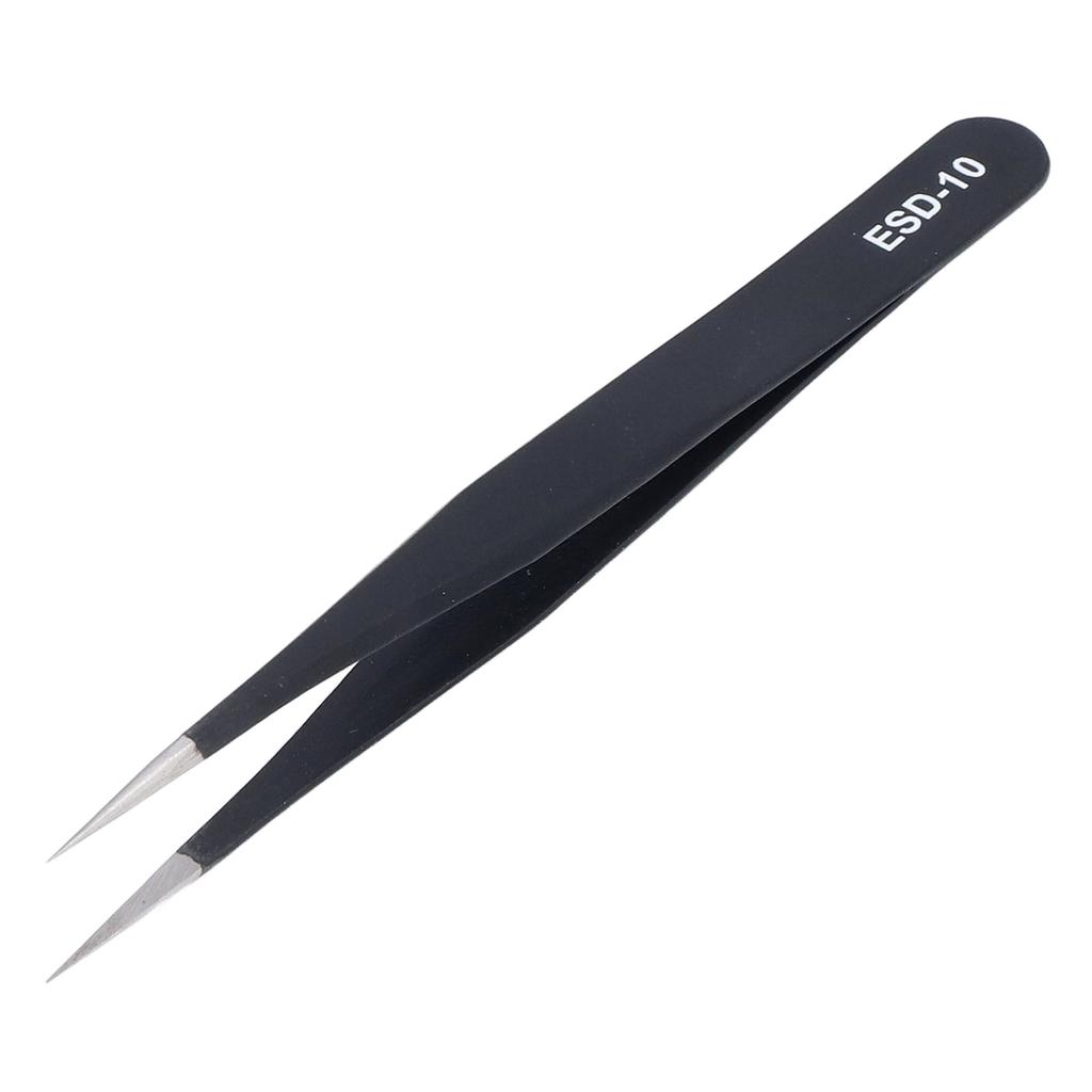 Static Resistant Tweezer Stainless Steel Eyebrow Tweezer Non Magnetic for Electronics Repair