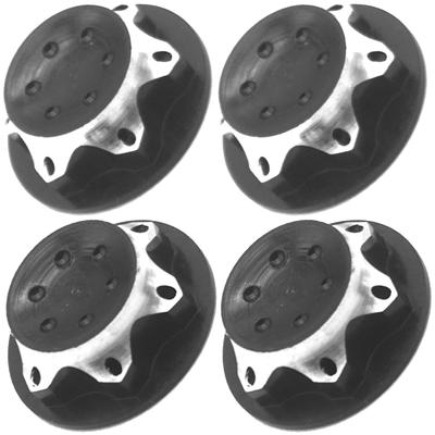 4pcs Aluminum Wheel Hub Cover Nuts Dustproof Cover 17mm Self Locking Hex Nut Adapter