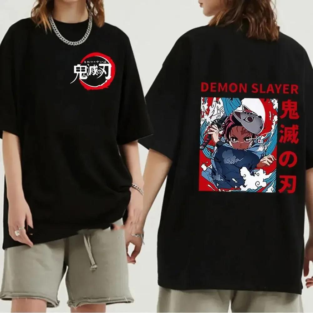 Japanese Anime Demon Slayer Graphic Print Men T-Shirt Fashion O-Neck Short Sleeve Plus Size Womens T Shirt Men Tees Tops 70912