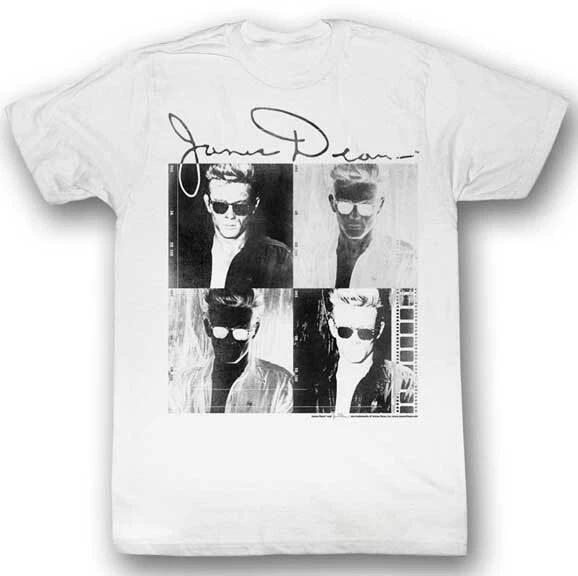 James Dean 1950 s Icon 4 Play Picture Negative Exposures Men s T Shirt L
