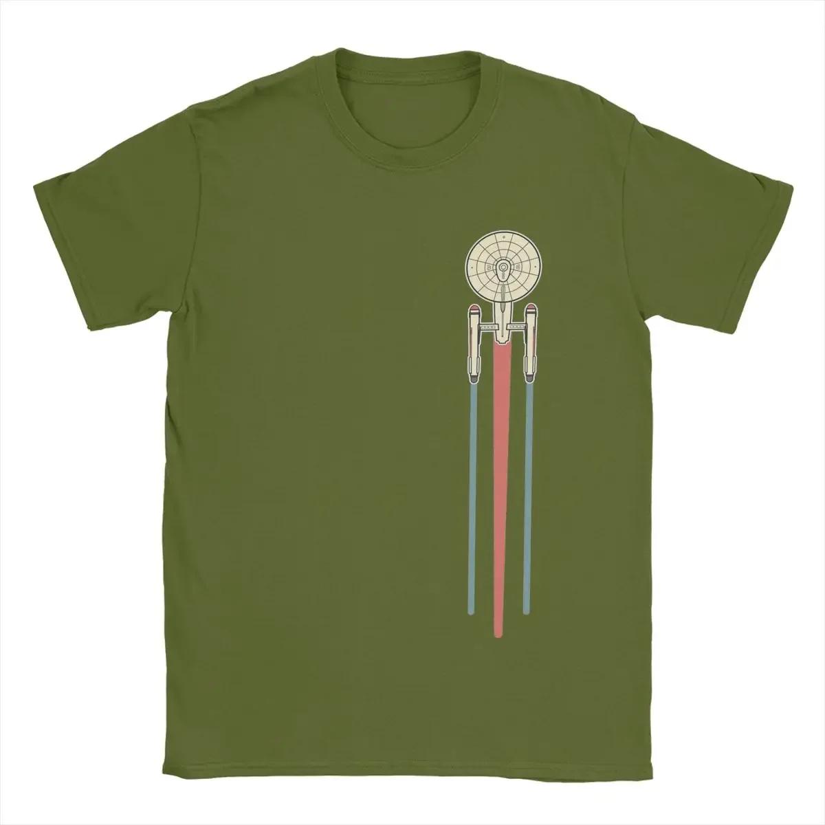 

Men s T-Shirts USS Enterprise Staarrs Treks Amazing Pure Cotton Tee Shirt Short Sleeve T Shirts O Neck Tops Plus Size 4XL