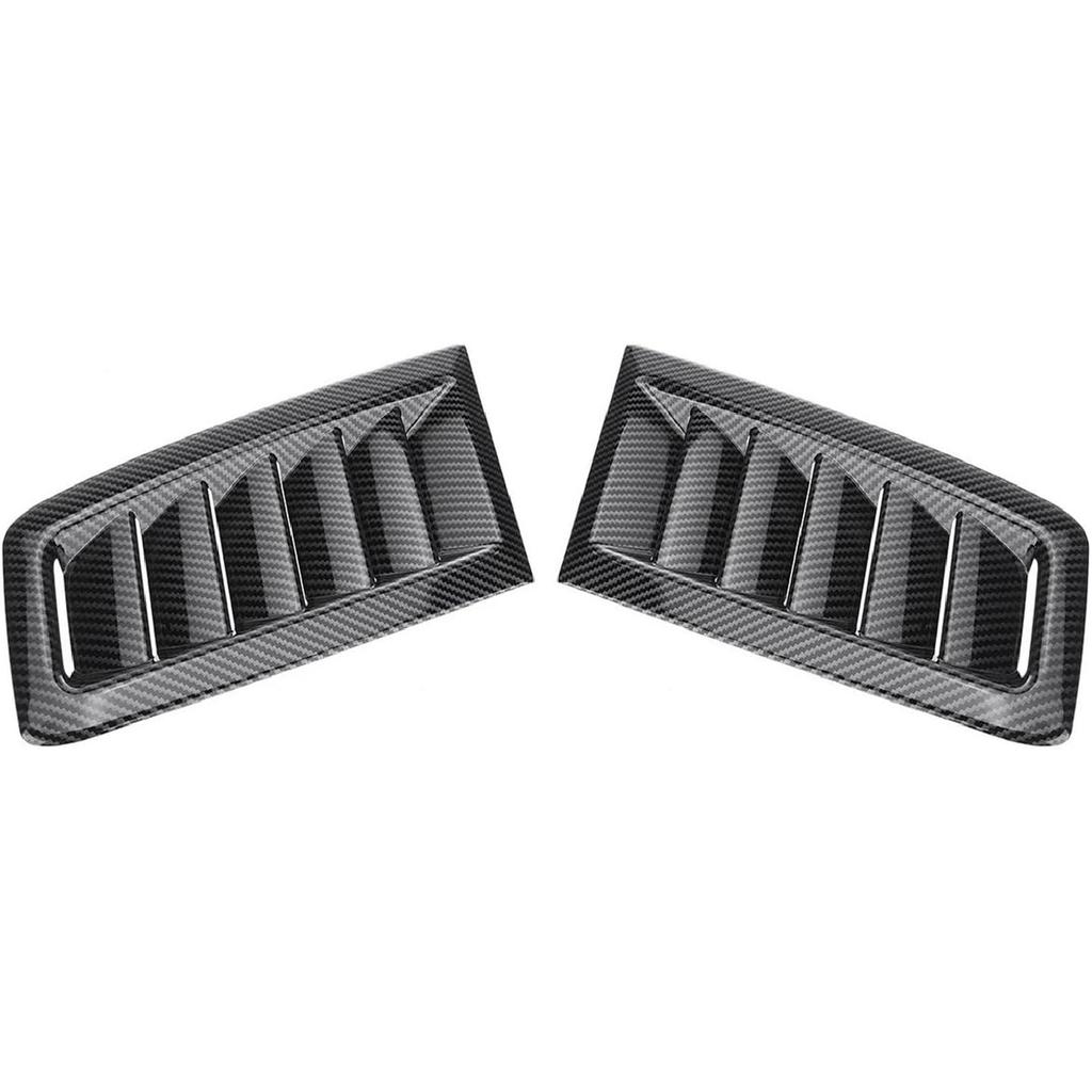 Bonnet Vents 2Pcs RS Car Front Engine Hood Bonnet Vents Air Inlet ABS Universal Air Intake Cover(Chrome Silver)