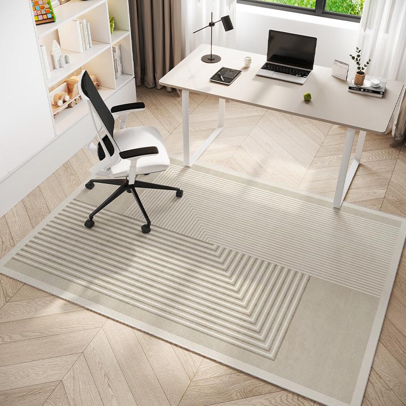 VIKAMA Modern Minimalist Study Room Carpet, Non-slip Bedroom Dressing Table Mat, Office Gaming Chair Mat, Home Decoration