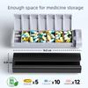 Aluminiumkonstruktion Wöchentlicher Pillenorganizer Großer Pillenorganizer Pillendose Nahrungsergänzungsmittel