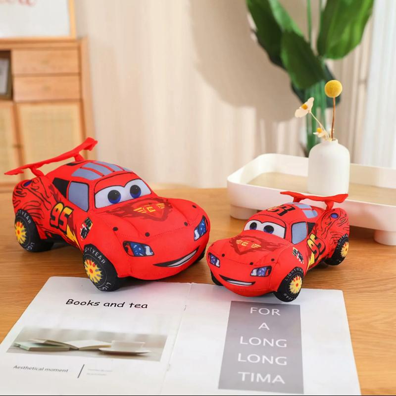 Cute Pixar Cars 3 Toys Lightning McQueen Cartoon Plush Toy Red McQueen 95 Pillow Cushion Soft Stuffed Dolls for Children