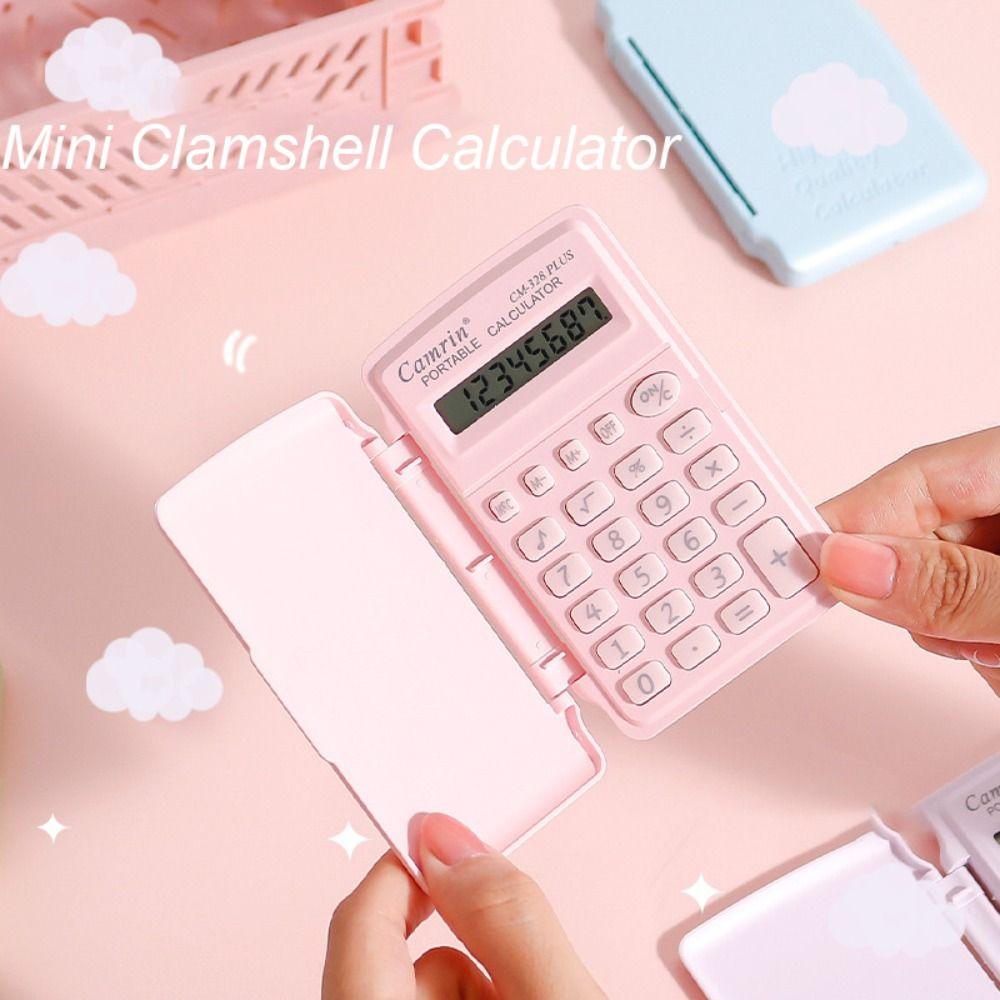 Lightweight Student Stationery 8 Digits School Supplies New Mini Flip Calculator Student