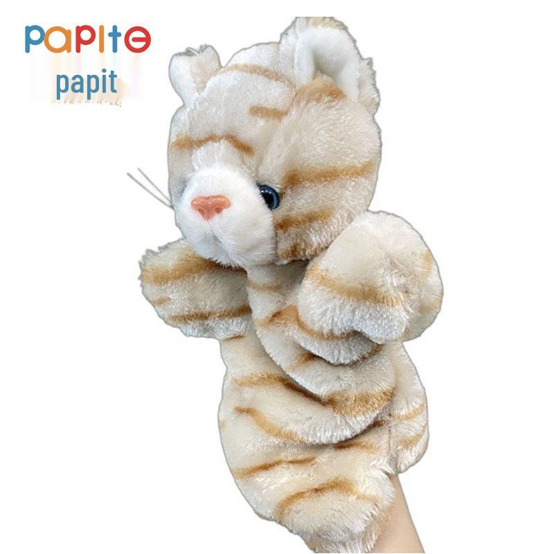 Plush Zodiac Animal Hand Puppet Dog - Parent-Child Toy Glove Set