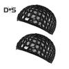 2 Pcs Nightcap Thick Yarn Crochet Elastic Hollow Out Net Multi-Purpose Mesh Cap for Sleeping Daily Wear Sleeping Hair Cap for Short To Medium Length
