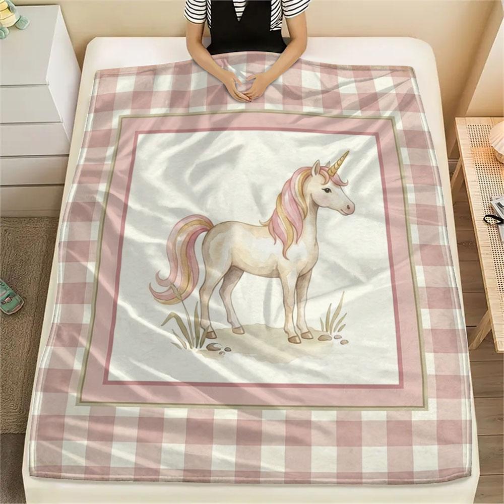 1PC Fantasy Patterned Flannel Blanket Lightweight and Portable for Home Decor Warmth and Comfort Halloween Gifts Holiday Present